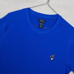 Polo Ralph Lauren Long Sleeve Thermal Shirt RL Bear RLXM8992 Royal Blue XL